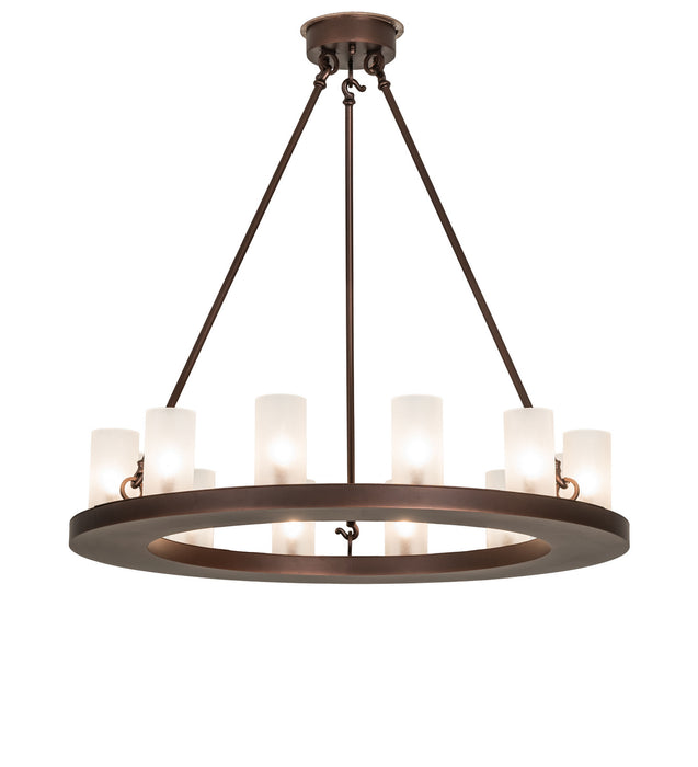 Meyda Tiffany 247663 12 Light Chandelier, Mahogany Bronze