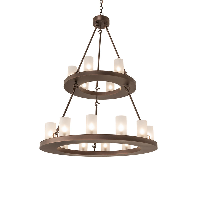 Meyda Tiffany 247664 18 Light Chandelier, Mahogany Bronze