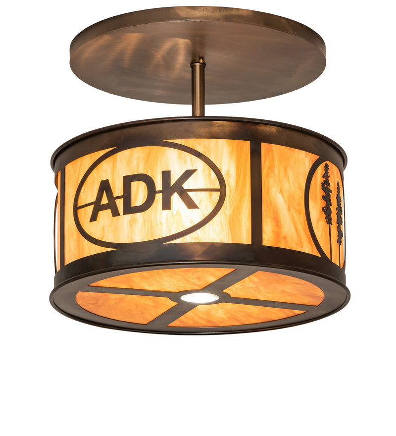 Meyda Tiffany 248316 LED Semi-Flushmount, Light Burnished Antique Copper