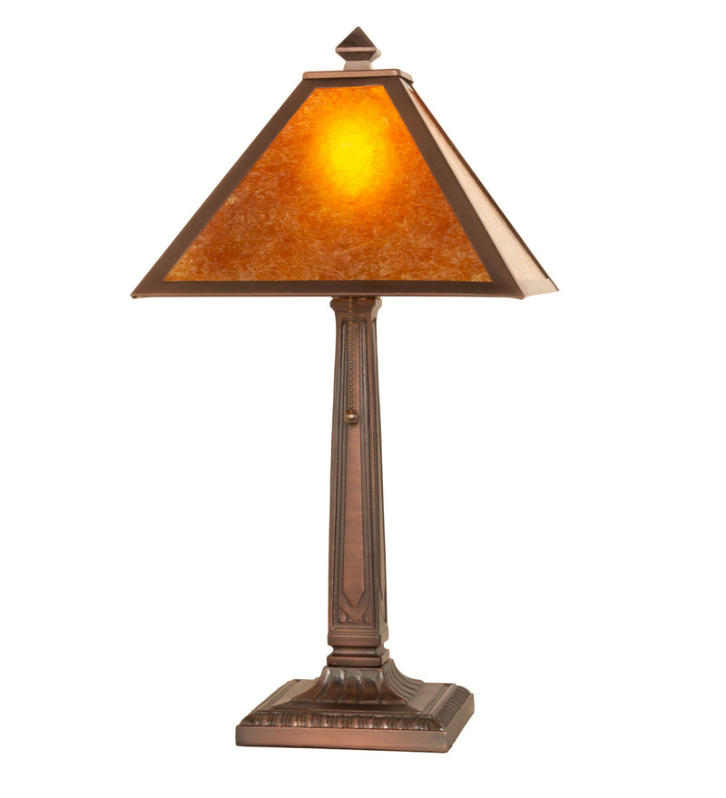 Meyda Tiffany 248804 One Light Table Lamp, Mahogany Bronze