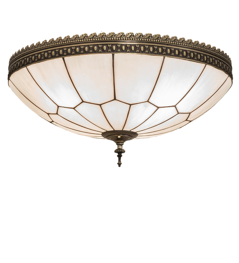 Meyda Tiffany 249858 Four Light Flushmount, Craftsman Brown Highlighted