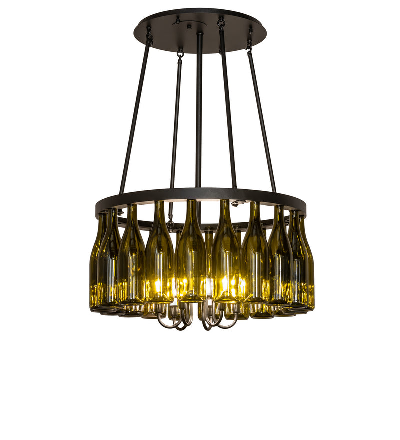 Meyda Tiffany 250308 20 Light Semi-Flushmount, Textured Black