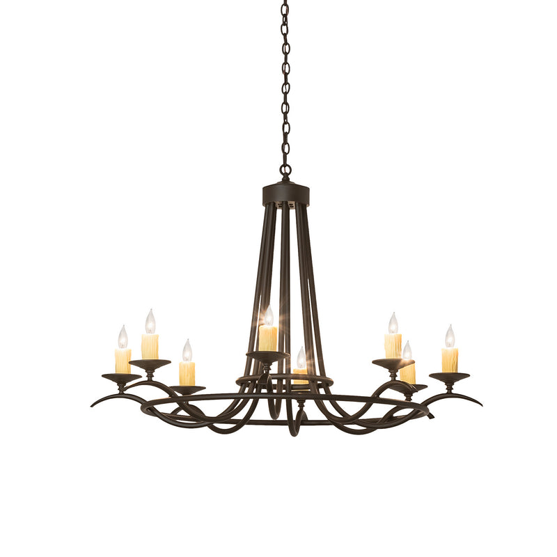 Meyda Tiffany 250352 Eight Light Chandelier, Oil Rubbed Bronze