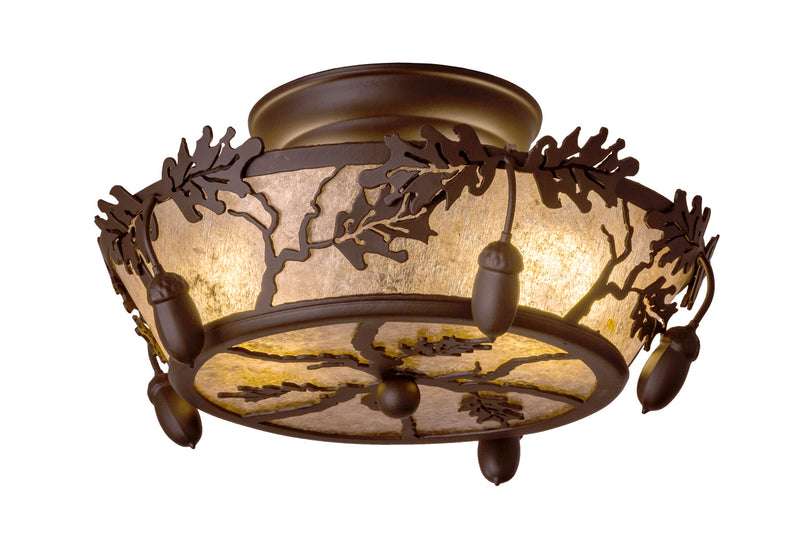 Meyda Tiffany 250665 Two Light Flushmount, Oil Rubbed Bronze