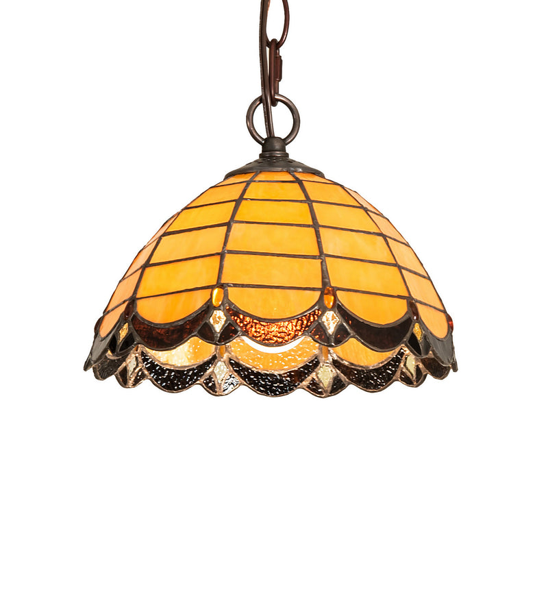 Meyda Tiffany 250723 One Light Pendant, Mahogany Bronze