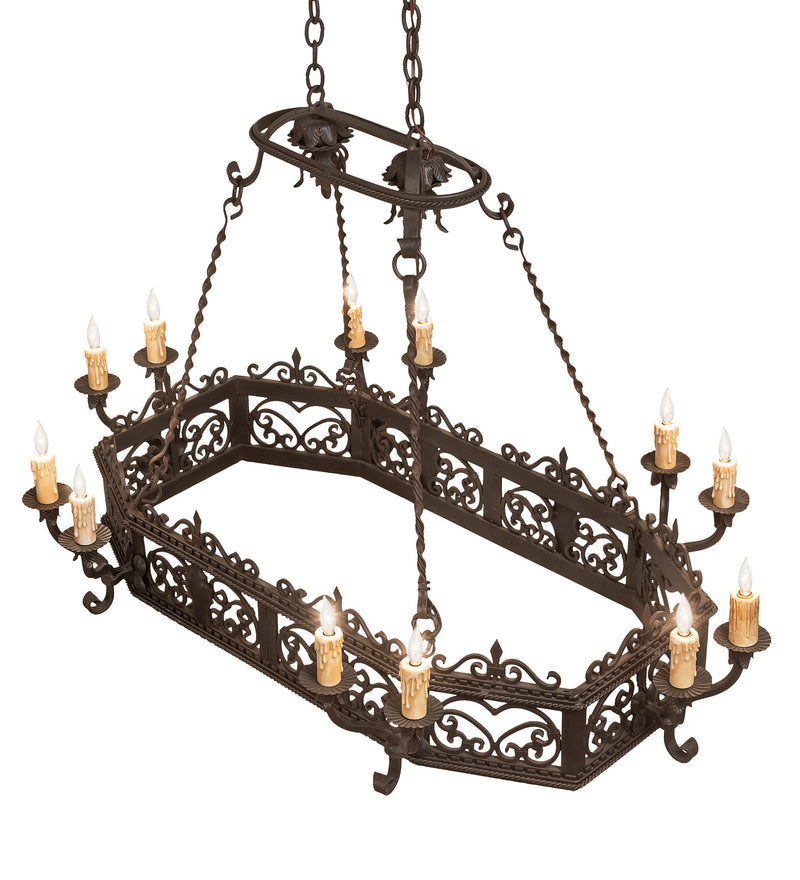 Meyda Tiffany 250747 12 Light Chandelier, Oil Rubbed Bronze