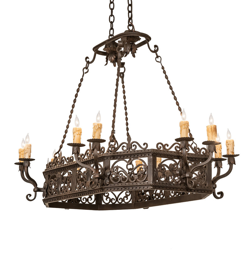 Meyda Tiffany 250747 12 Light Chandelier, Oil Rubbed Bronze