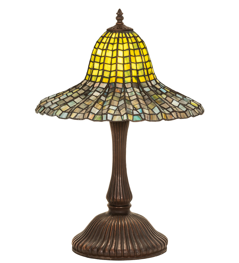 Meyda Tiffany 49165 One Light Table Lamp, Mahogany Bronze