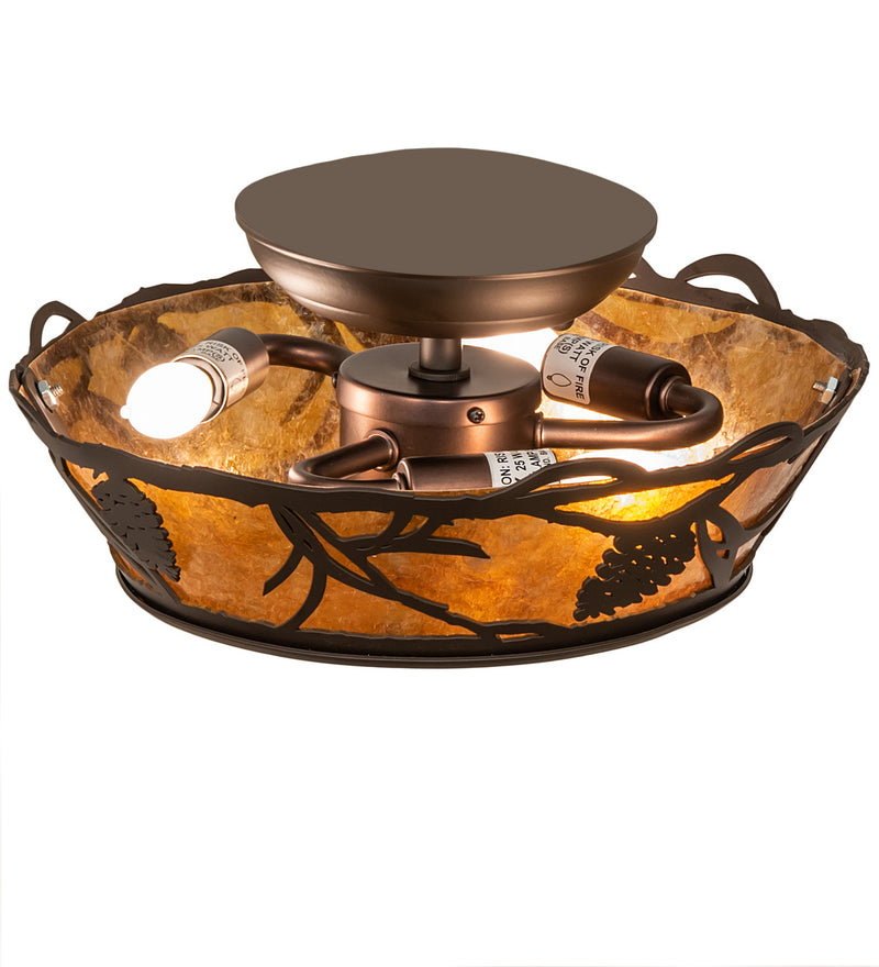 Meyda Tiffany 251163 Three Light Flushmount, Oil Rubbed Bronze