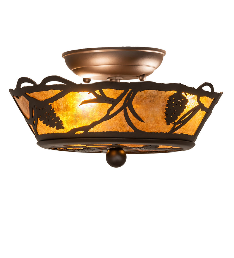 Meyda Tiffany 251163 Three Light Flushmount, Oil Rubbed Bronze
