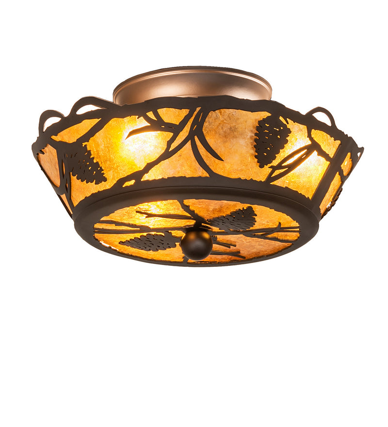 Meyda Tiffany 251163 Three Light Flushmount, Oil Rubbed Bronze