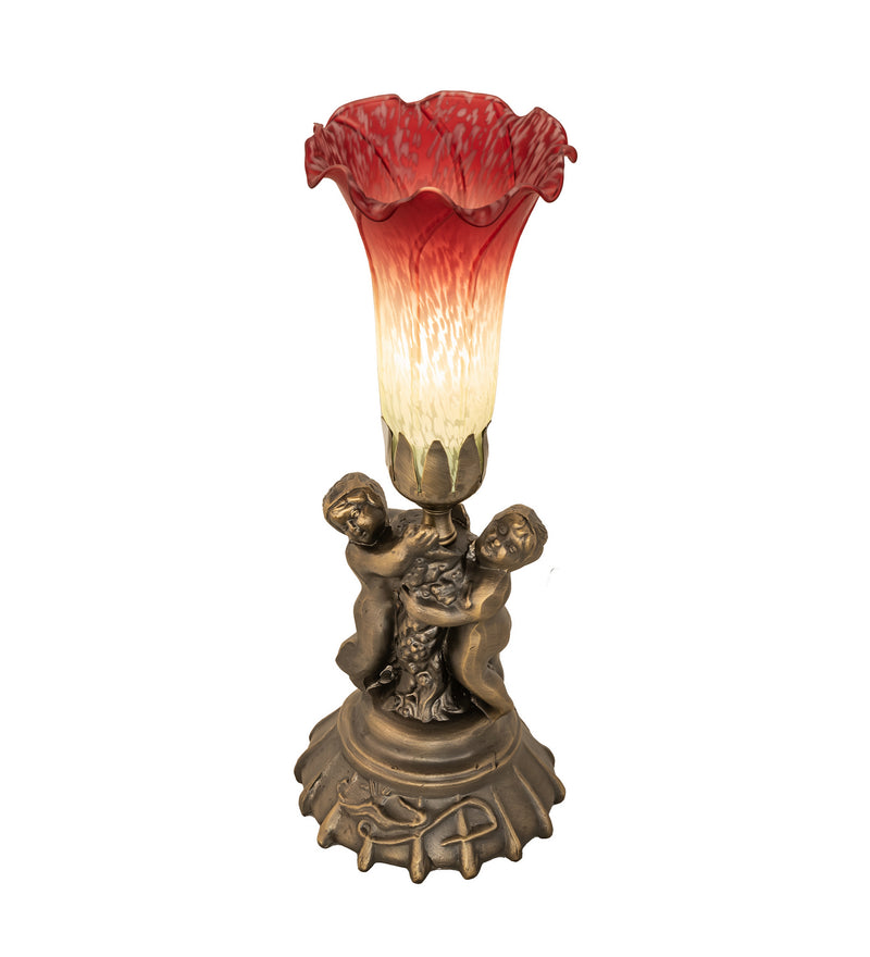Meyda Tiffany 251838 One Light Mini Lamp, Antique Brass