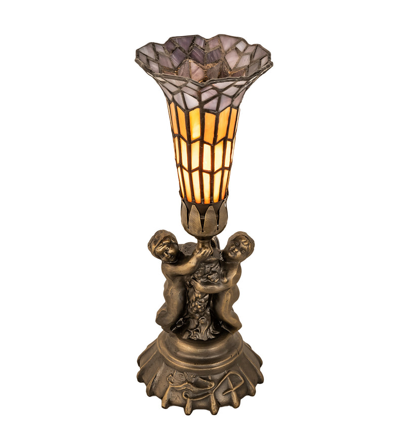 Meyda Tiffany 251841 One Light Mini Lamp, Antique Brass