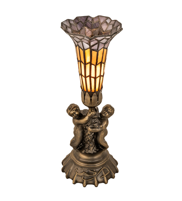 Meyda Tiffany 251841 One Light Mini Lamp, Antique Brass