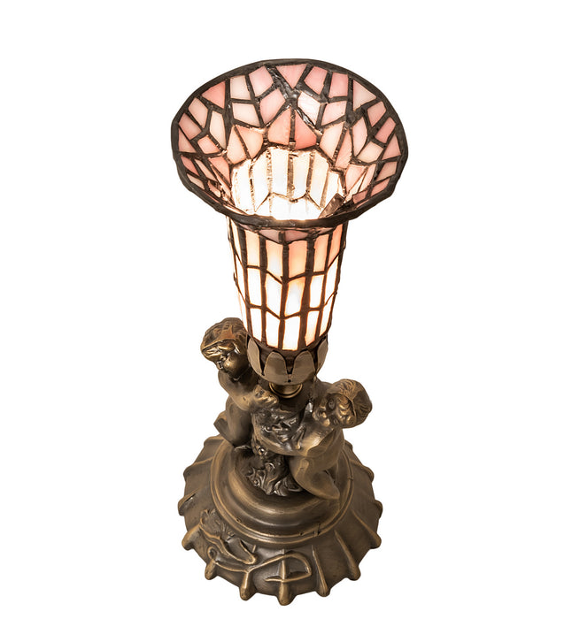Meyda Tiffany 251842 One Light Mini Lamp, Antique Brass