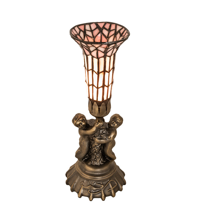 Meyda Tiffany 251842 One Light Mini Lamp, Antique Brass