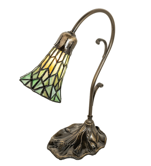 Meyda Tiffany 251851 One Light Mini Lamp, Antique Brass