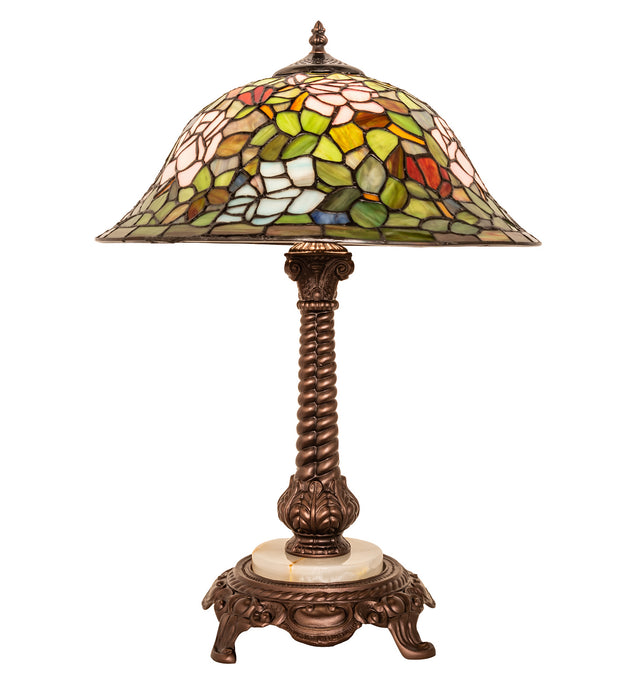 Meyda Tiffany 251920 One Light Table Lamp, Mahogany Bronze