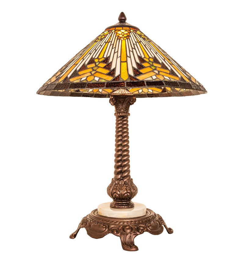 Meyda Tiffany 251938 One Light Table Lamp, Mahogany Bronze