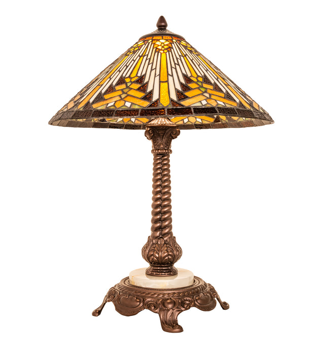 Meyda Tiffany 251938 One Light Table Lamp, Mahogany Bronze