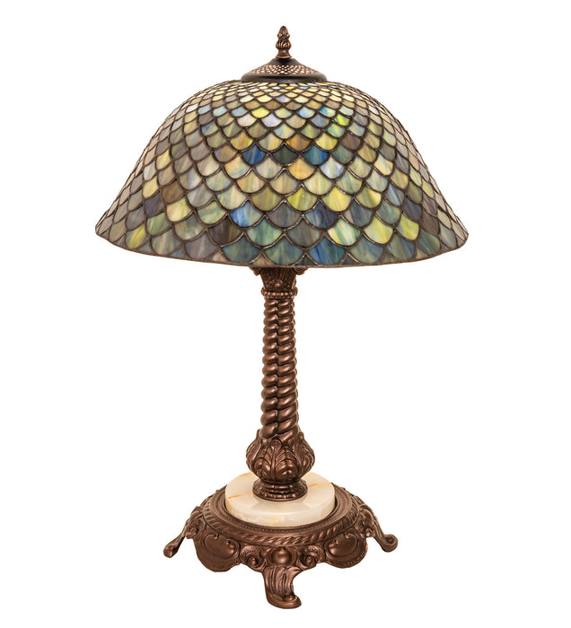 Meyda Tiffany 251959 One Light Table Lamp, Mahogany Bronze