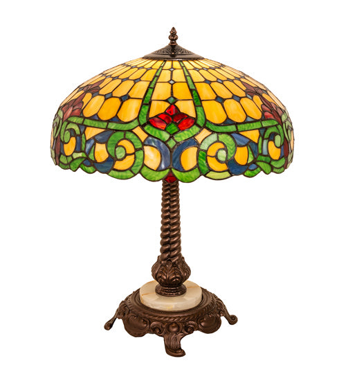 Meyda Tiffany 251962 One Light Table Lamp, Mahogany Bronze