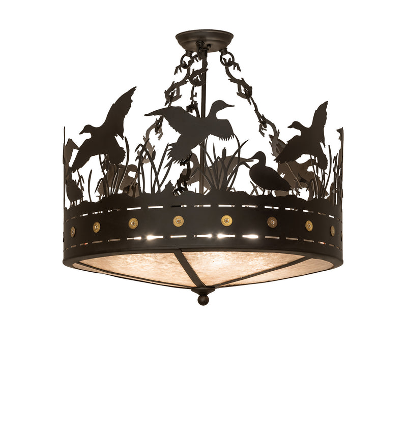 Meyda Tiffany 252143 Four Light Semi-Flushmount, Oil Rubbed Bronze