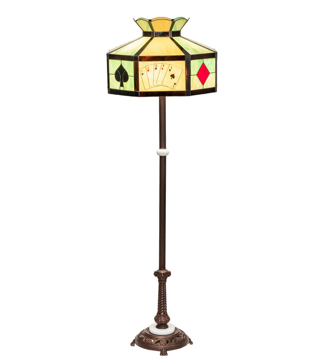 Meyda Tiffany 252397 Three Light Floor Lamp, Mahogany Bronze