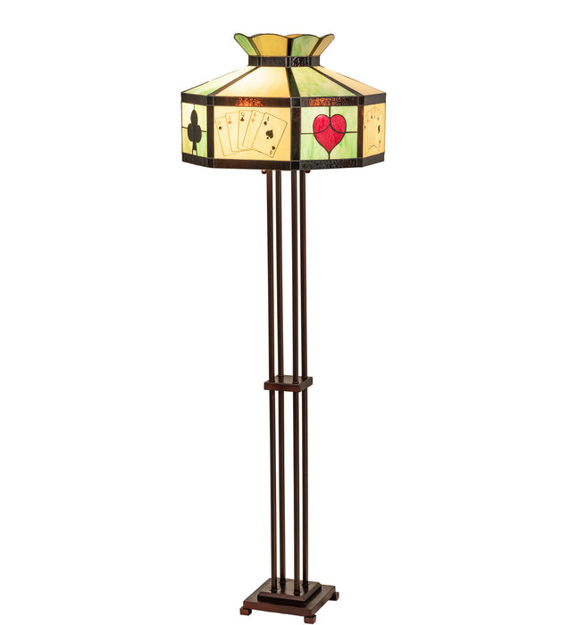Meyda Tiffany 252401 Two Light Floor Lamp, Mahogany Bronze