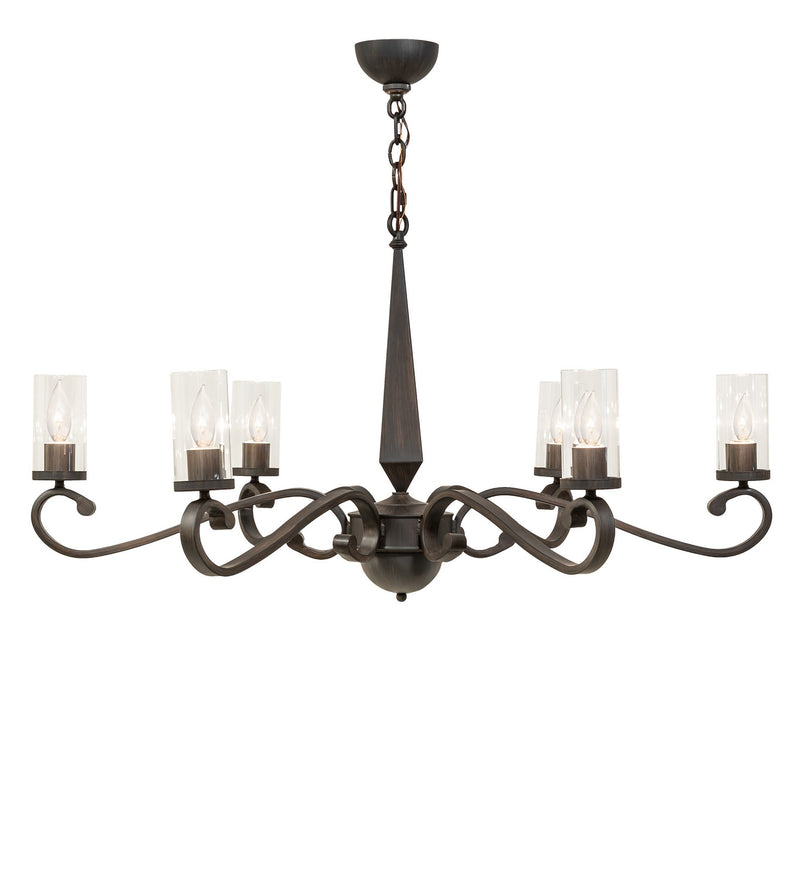 Meyda Tiffany 252881 Six Light Chandelier, Classic Rust
