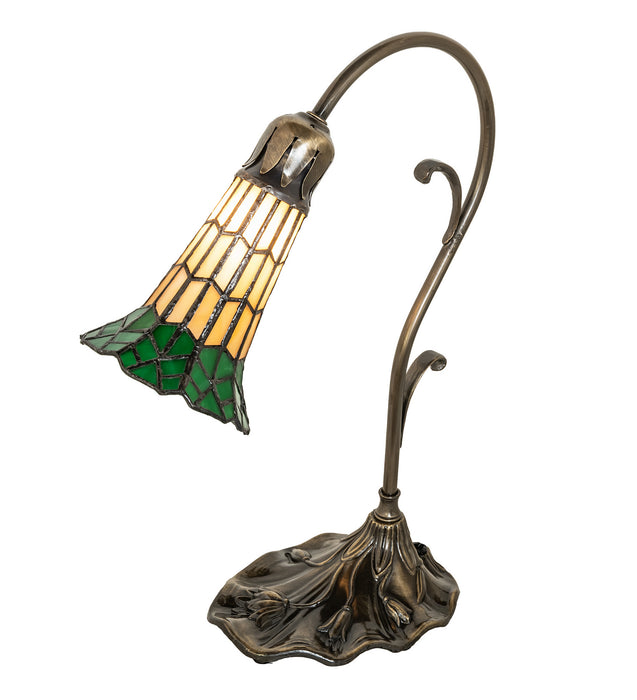Meyda Tiffany 27084 One Light Mini Lamp, Antique Brass