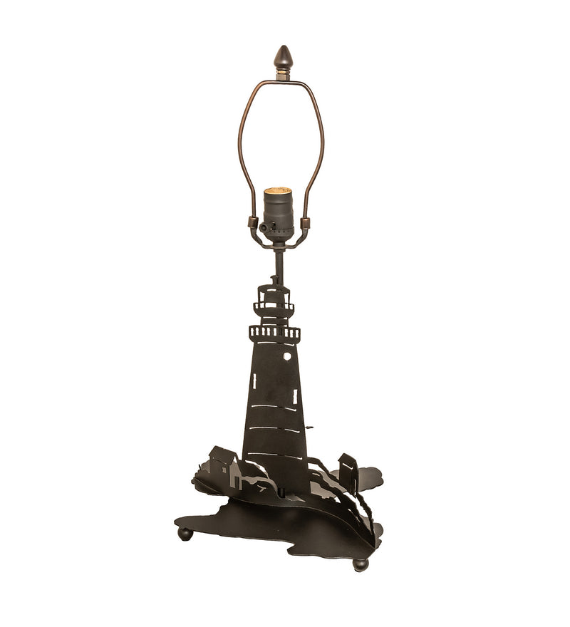 Meyda Tiffany 28734 One Light Table Base, Flat Black