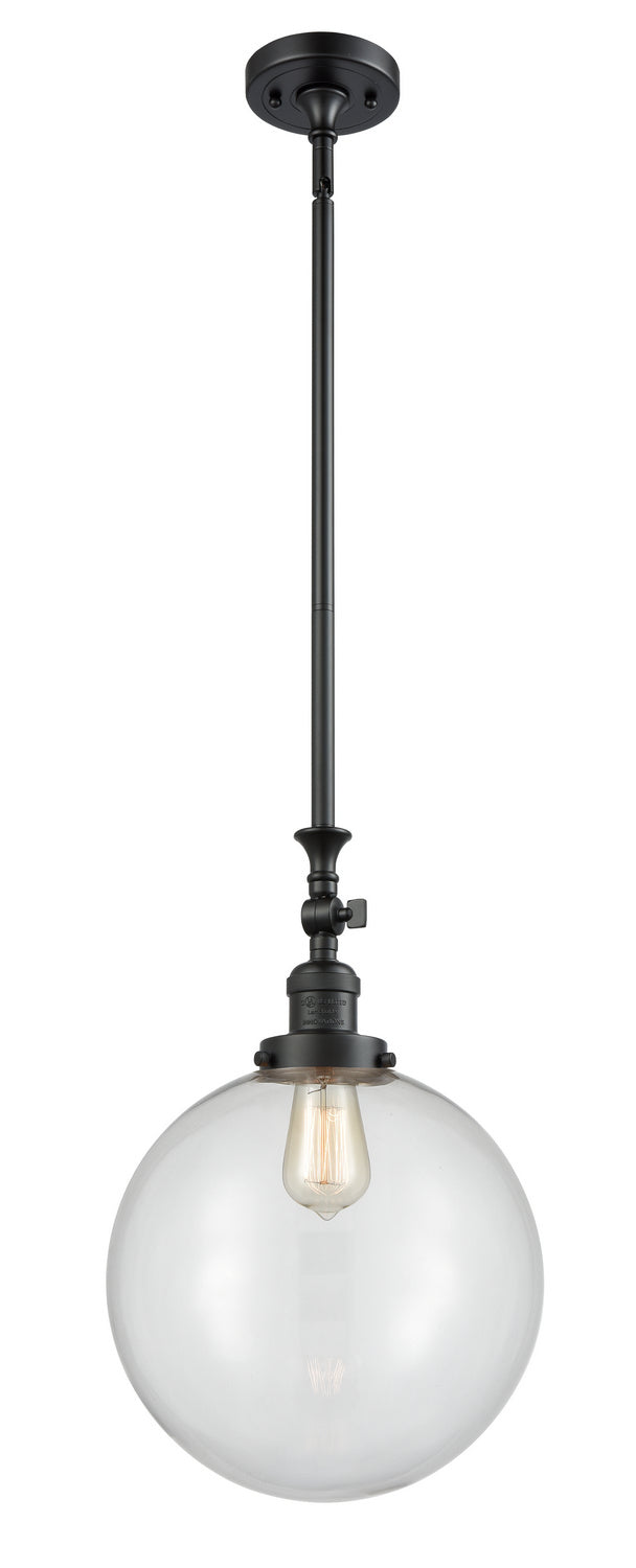 Innovations 206-BK-G202-12 One Light Mini Pendant, Matte Black