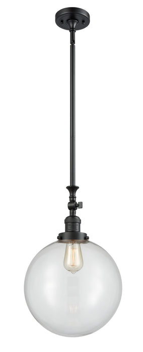 Innovations 206-BK-G202-12 One Light Mini Pendant, Matte Black