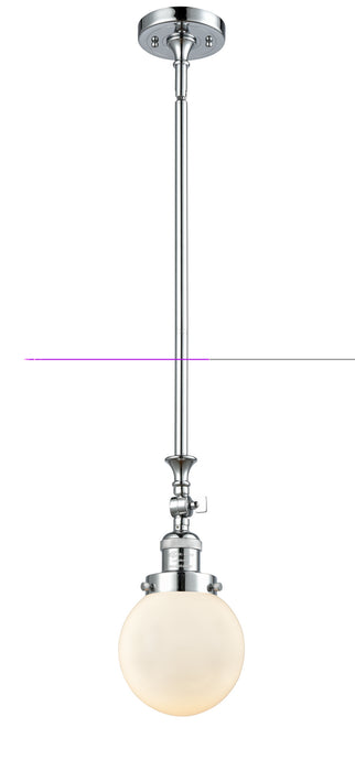 Innovations 206-PC-G201-6 One Light Mini Pendant, Polished Chrome