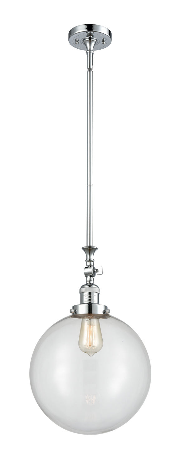 Innovations 206-PC-G202-12 One Light Mini Pendant, Polished Chrome
