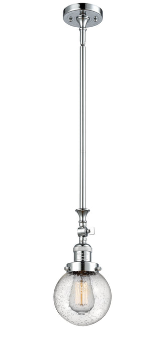 Innovations 206-PC-G204-6 One Light Mini Pendant, Polished Chrome