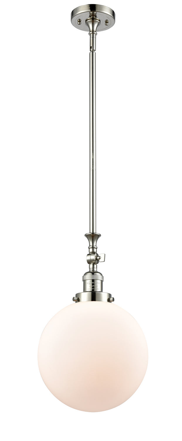 Innovations 206-PN-G201-10 One Light Mini Pendant, Polished Nickel