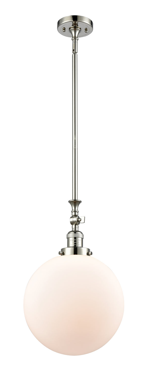 Innovations 206-PN-G201-12 One Light Mini Pendant, Polished Nickel