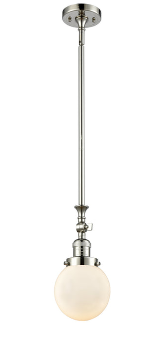 Innovations 206-PN-G201-6-LED LED Mini Pendant, Polished Nickel