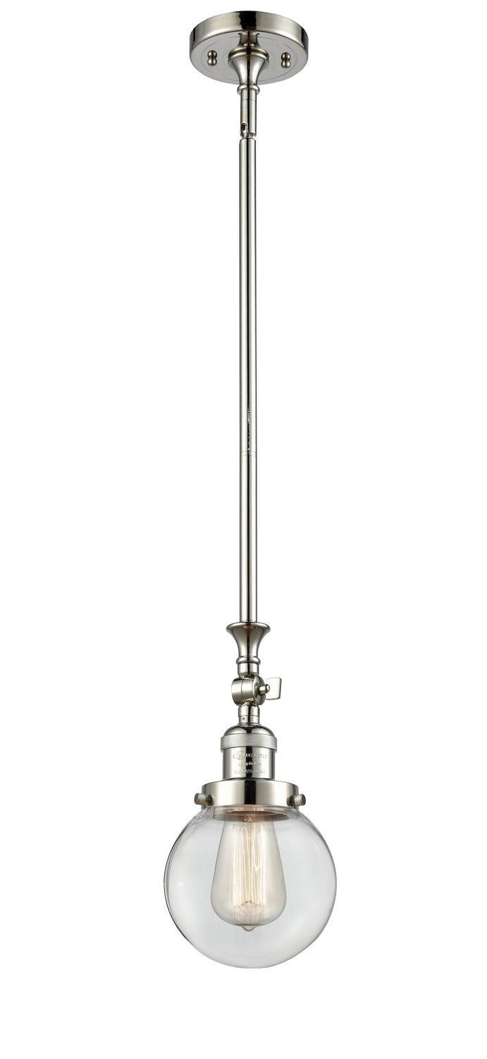 Innovations 206-PN-G202-6-LED LED Mini Pendant, Polished Nickel