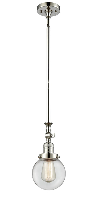 Innovations 206-PN-G202-6-LED LED Mini Pendant, Polished Nickel