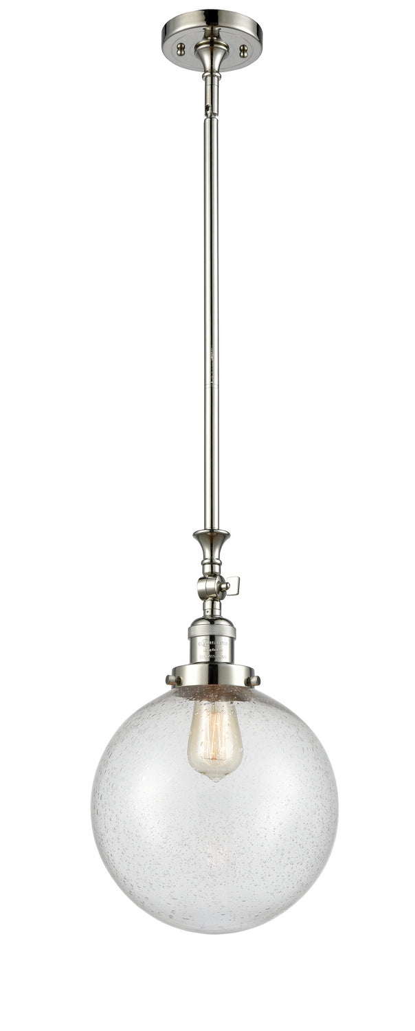 Innovations 206-PN-G204-10 One Light Mini Pendant, Polished Nickel