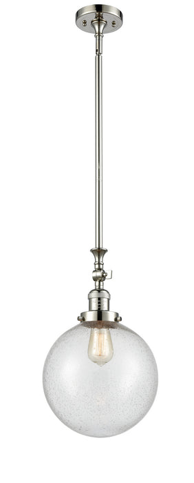 Innovations 206-PN-G204-10 One Light Mini Pendant, Polished Nickel