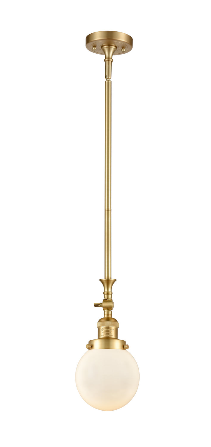 Innovations 206-SG-G201-6 One Light Mini Pendant, Satin Gold