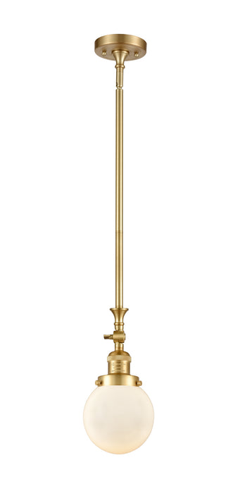 Innovations 206-SG-G201-6 One Light Mini Pendant, Satin Gold