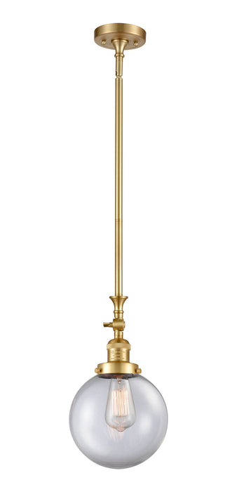 Innovations 206-SG-G202-8 One Light Mini Pendant, Satin Gold