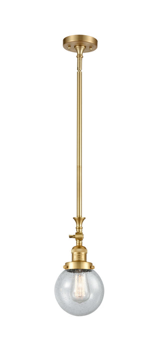Innovations 206-SG-G204-6 One Light Mini Pendant, Satin Gold