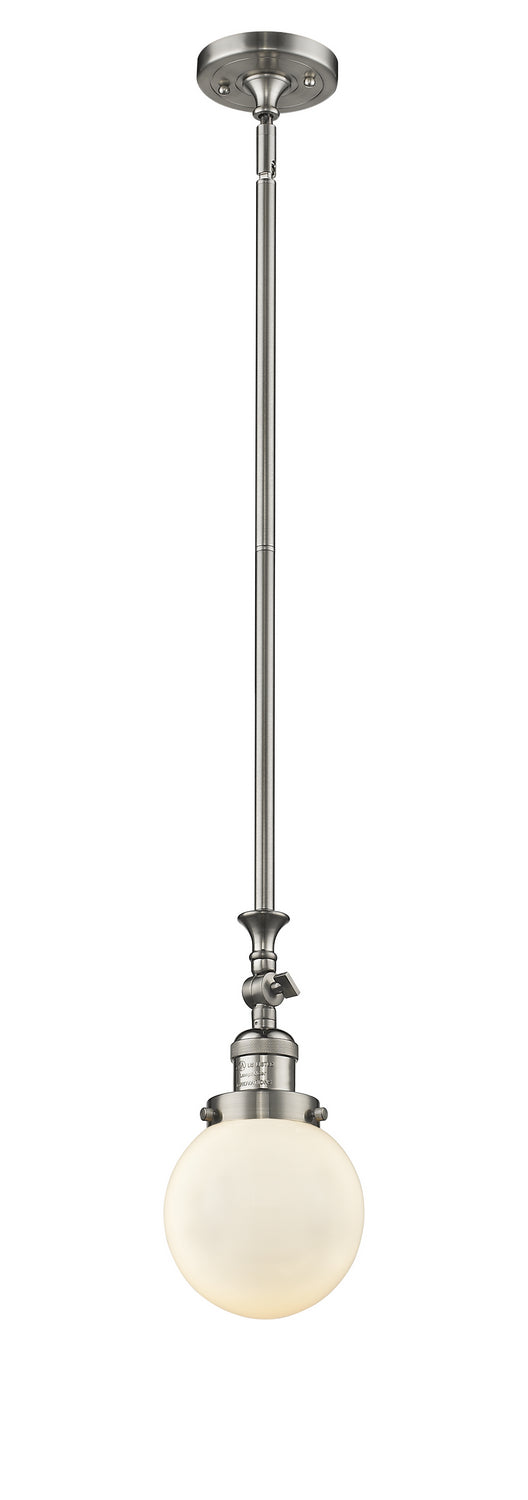 Innovations 206-SN-G201-6-LED LED Mini Pendant, Brushed Satin Nickel
