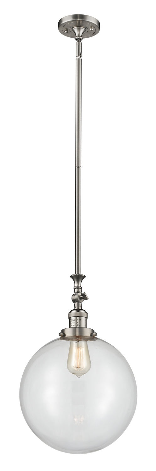 Innovations 206-SN-G202-12 One Light Mini Pendant, Brushed Satin Nickel